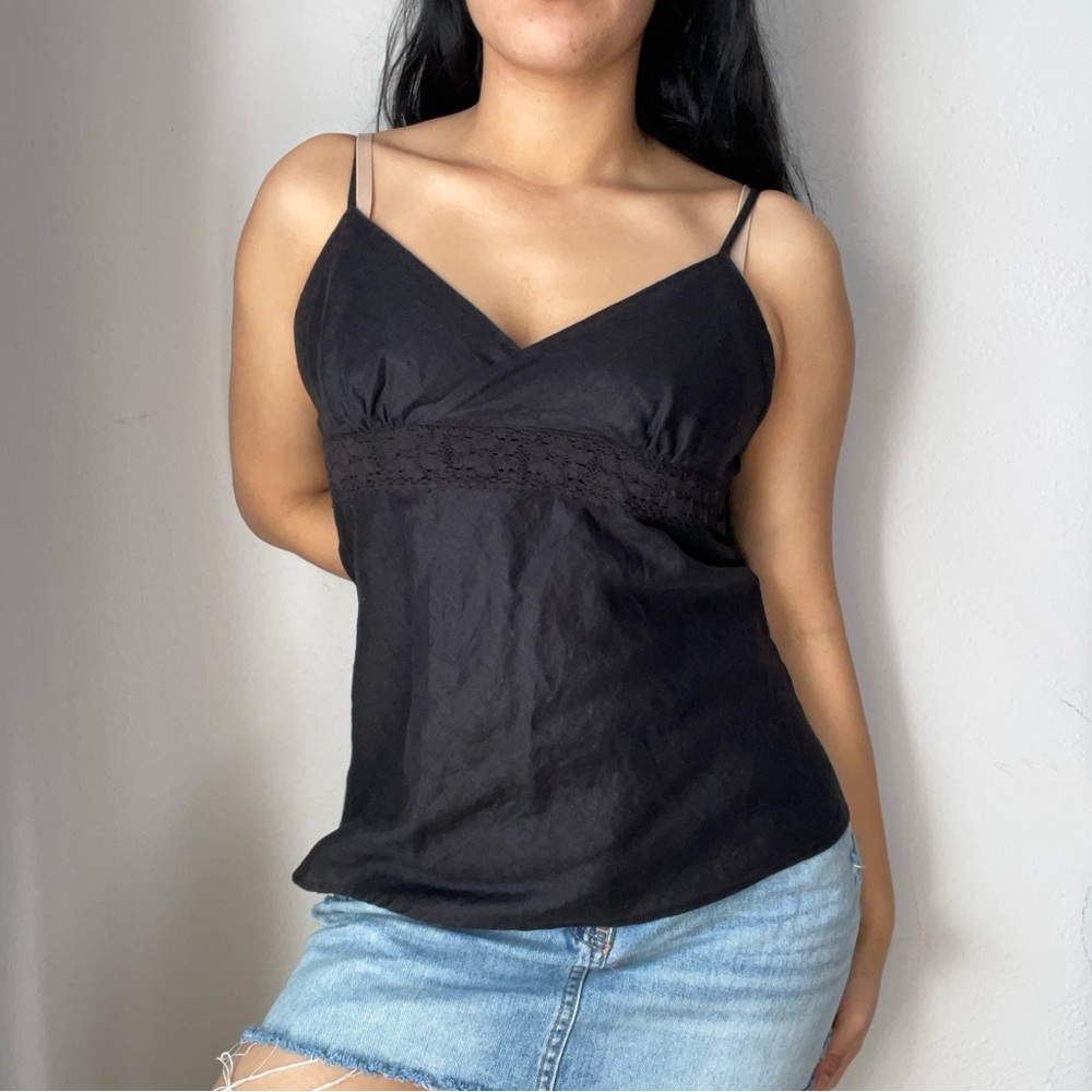 Chic Black Spaghetti Strap Top